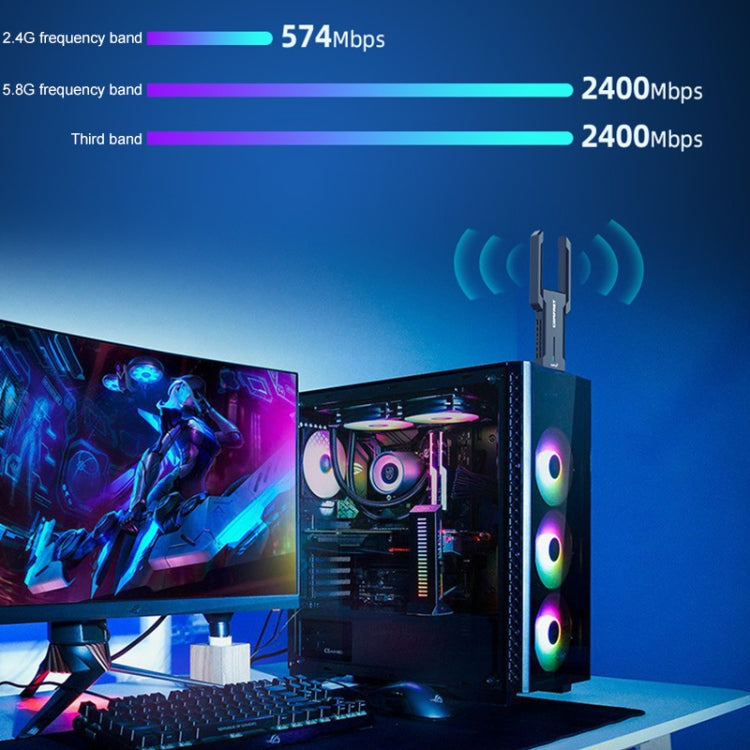 COMFAST 972AX 5400Mbps WiFi6 Free Drive USB Wireless Network Card COMFAST 972AX 5400Mbps WiFi6 Free Drive USB Wireless Network Card